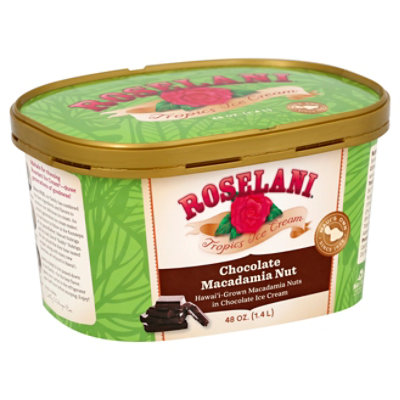 Roselani Tropics Ice Cream Chocolate Macadamia Nut 1 5 Liter Safeway