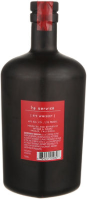 Lip Service Rye Whiskey - 750 Ml - Image 2