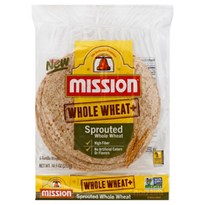 Mission Sprouted Whole Wheat - 6 Count
