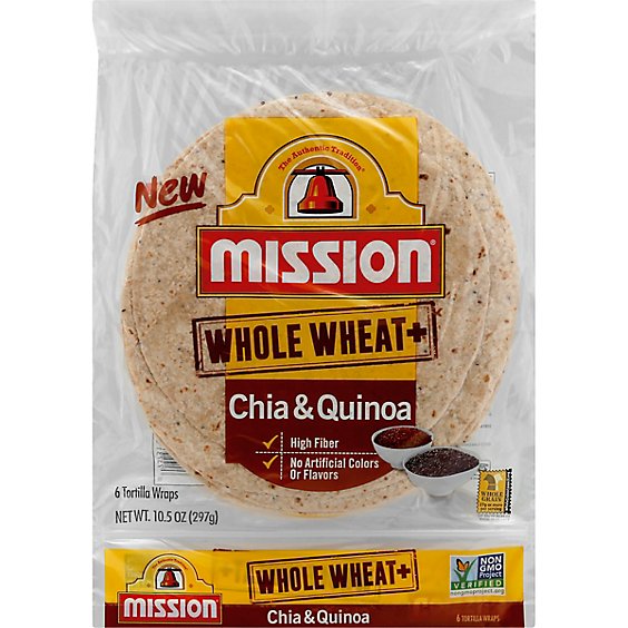 Mission Whole Wheat Chia Quinoa Tortilla - 6 Count