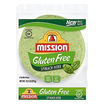 Mission Gluten Free Spinach Tortilla - 6 Count - Image 2