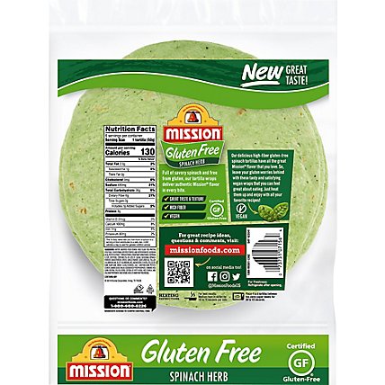 Mission Gluten Free Spinach Tortilla - 6 Count - Image 5