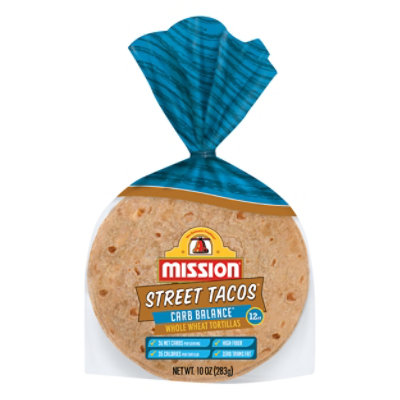Mission Street Tacos Carb Balance Whole Wheat - 12 Count