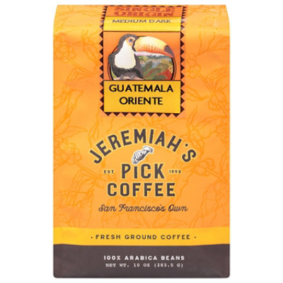 Jeremiahs Pick Coffee Guatemala Ground Dark Roast - 10 Oz