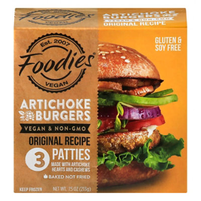 Foodies Burger Vgn Artichk Orig - 7.5 Oz - Image 3