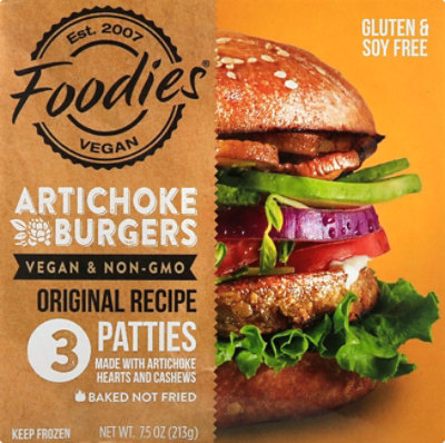 Foodies Burger Vgn Artichk Orig - 7.5 Oz - Image 2