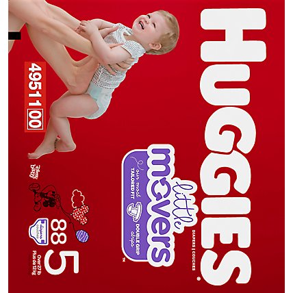 Huggies Little Movers Diapers Size 5 - 88 Count - Image 4