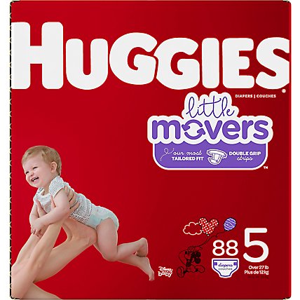 Huggies Little Movers Diapers Size 5 - 88 Count - Image 2