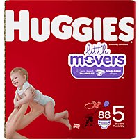 Huggies Little Movers Diapers Size 5 - 88 Count - Image 2