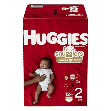 Huggies Little Snugglers Diapers Size 2 - 124 Count - Image 2
