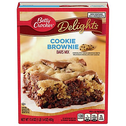 Betty Crocket Delights Bars Mix Cookie Brownie - 17.4 Oz - Image 3