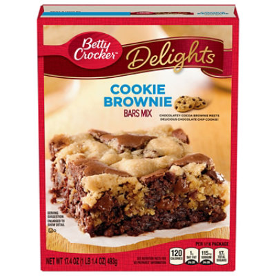 Betty Crocket Delights Bars Mix Cookie Brownie - 17.4 Oz - Image 3