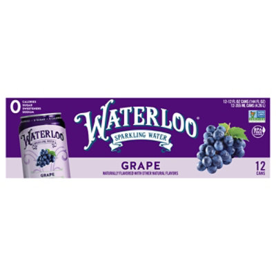 Waterloo Grape Sparkling Water - 12-12 Fl. Oz. - Image 2