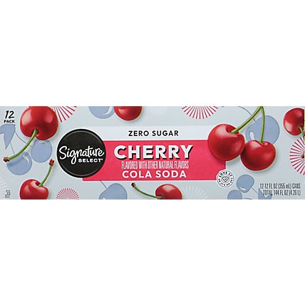 Signature Select Soda Zero Cherry Cola - 12-12 Fl. Oz. - Image 3