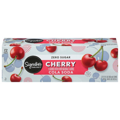 Signature Select Soda Zero Cherry Cola - 12-12 Fl. Oz.