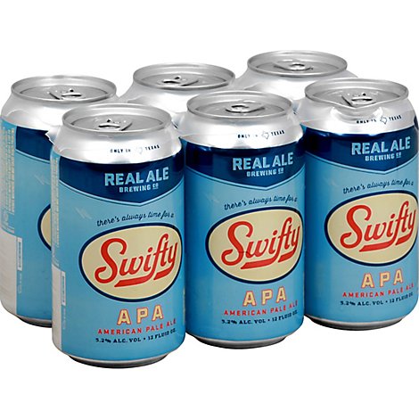 Real Ale Swifty In Cans - 6-12 Fl. Oz.