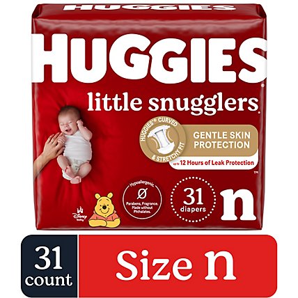 Huggies Little Snugglers Baby Diapers Size Newborn - 31 Count - Image 2