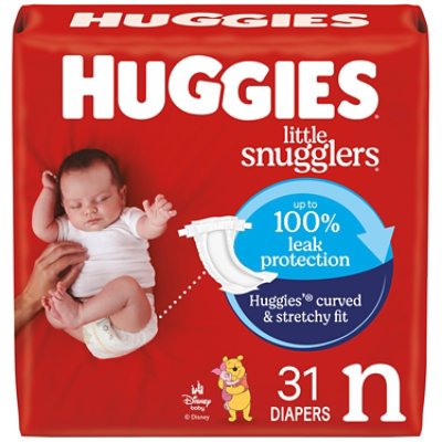 Huggies Little Snugglers Baby Diapers Size Newborn - 31 Count - Image 1