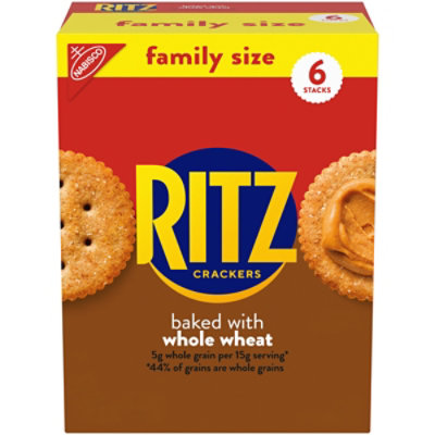 RITZ Whole Wheat Crackers Family Size - 19.3 Oz - Image 1