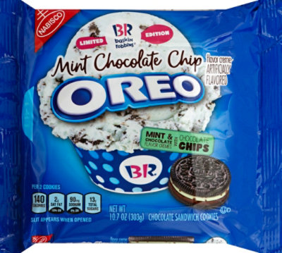 OREO Cookies Sandwich Baskin Robbins Mint Chocolate Chip - 10.7 Oz - Image 2
