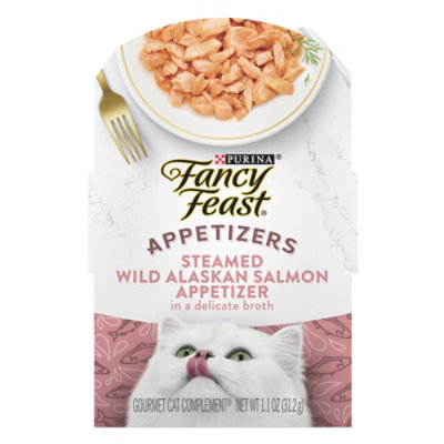  Fancy Feast Cat Food Wet Appetizers Salmon - 1.1 Oz 