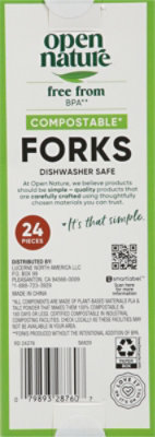 Open Nature Cutlery Forks Compostable - 24 Count - Image 3