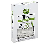 Open Nature Cutlery Forks Compostable - 24 Count