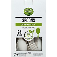 Open Nature Cutlery Spoons Compostable - 24 Count - Image 2