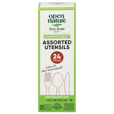 Open Nature Cutlery Assorted Compostable - 24 Count - Image 2