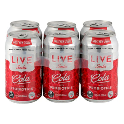 Live Soda Soda Live Cola 6pk - 6-12 Fl. Oz. - Image 3