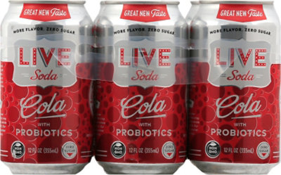 Live Soda Soda Live Cola 6pk - 6-12 Fl. Oz. - Image 2