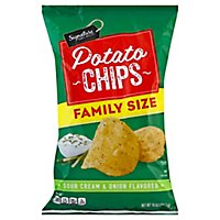 Signature SELECT Chips Potato Sour Cream And Onion Family Size - 10 Oz - Image 1