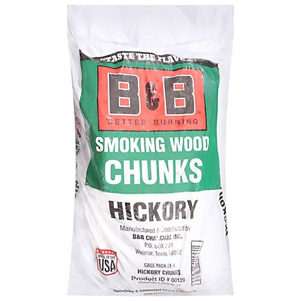 B&B Hickory Bbq Wood Chunks - Each - Image 1