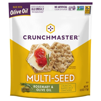 Crunchmaster Crackers Multi Seed Rosemary & Olive Oil - 4 Oz - Image 3