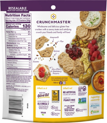 Crunchmaster Crackers Multi Seed Rosemary & Olive Oil - 4 Oz - Image 6