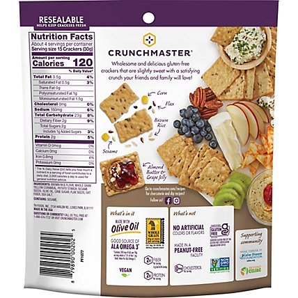 Crunchmaster Multi-Grain Baked Rice Crackers Sea Salt - 4 Oz - Image 6