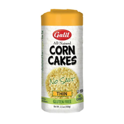 Galil Thin Corn Cakes No Salt - 3.5 Oz - Image 1