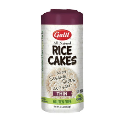 Galil Thin Rice Cakes W/Sesame & Salt - 3.5 Oz - Image 1