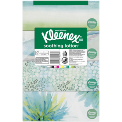 Kleenex Soothing Lotion Facial Tissues Flat Box - 4-110 Count - Image 5