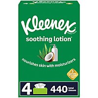 Kleenex Soothing Lotion Facial Tissues Flat Box - 4-110 Count - Image 2
