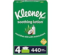 Kleenex Soothing Lotion Facial Tissues Flat Box - 4-110 Count