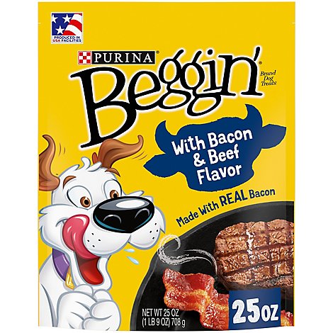 Beggin Dog Treats With Bacon & Beef - 25 Oz