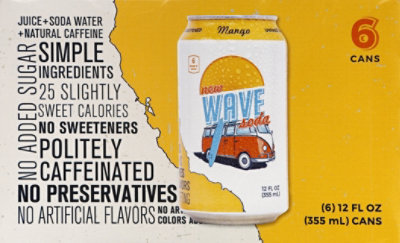 Wave Soda Soda Mango - 6-12 Fl. Oz. - Image 6