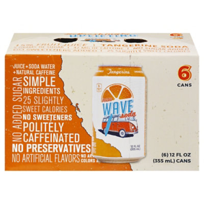 Wave Soda Soda Tangerine - 6-12 Fl. Oz. - Image 3
