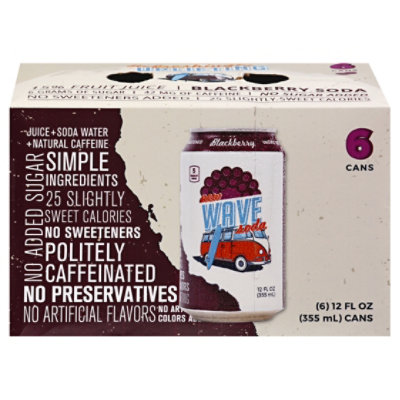 Wave Soda Soda Blackberry - 6 Count - Image 3