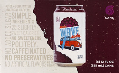Wave Soda Soda Blackberry - 6 Count - Image 6
