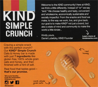 KIND Simple Crunch Granola Bars Oats & Honey - 7.05 Oz - Image 6
