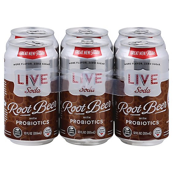 Live Soda Soda Live Root Beer 6pk - 6-12 Fl. Oz.
