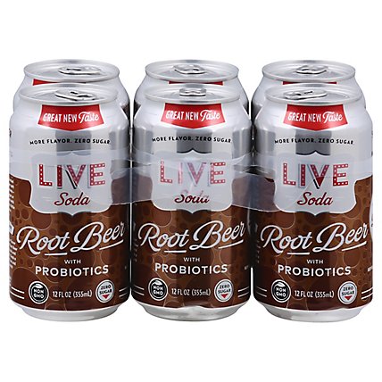 Live Soda Soda Live Root Beer 6pk - 6-12 Fl. Oz. - Image 1