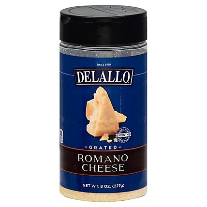 DeLallo Grated Romano - 8 Oz - Image 1